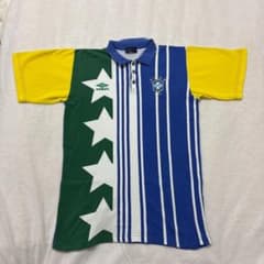 ブラジル代表 Umbro ポロシャツ 希少】当時物 1994年 ブラジル代表 アンブロ ポロシャツ M〜Lサイズ