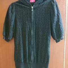 まゆ様専用  黒レース 半袖パーカーのサムネイル