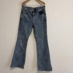 GU フレアデニムパンツ ブルー Mサイズのサムネイル