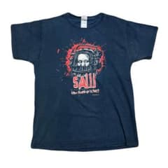 00s SAW MOVIE Tシャツ ジグソウ ブラック ホラー ソウ 映画T - メルカリ