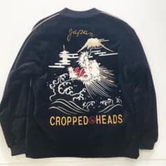 クロップドヘッズ 別珍 スカジャン リバーシブル ベロア 龍 富士山