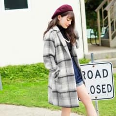 GRL シャギーチェックチェスターコートのサムネイル