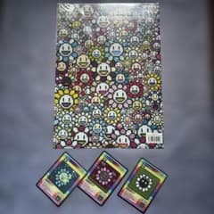 Murakami Flowers トレーディングカード 3枚&クリアファイル - メルカリ