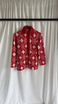 70s カナダ製 ダイヤ格子柄 ハーフボタン ヴィンテージシャツのサムネイル