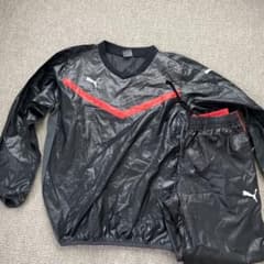 【定価2万】プーマPuma中綿ピステウィンドブレーカー上下セット/L/黒ブラック PUMA プーマ ピステ上下セット メンズ ウィンドブレーカー