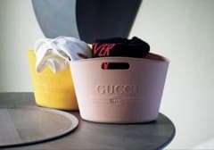 GUCCI ランドリーバスケット ピンク - メルカリ