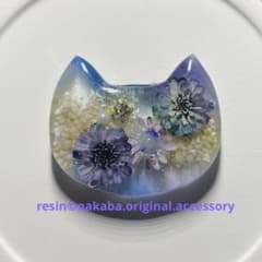 猫の海辺 ハンドメイド ヘアゴム ブローチ ポニフ キーホルダー