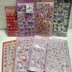 Authentic, brand new, unopened Hello Kitty sticker set (8 types), including Bonbon Drop stickers.
