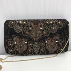 総ビーズ刺繍 ヴィンテージ風パーティーバッグ 美品 - メルカリ