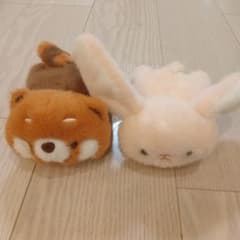 レッサーパンダとうさぎのぬいぐるみセットのサムネイル
