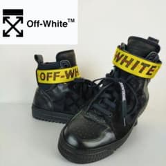 希少】off-white オフホワイト ベルト ハイカット スニーカー - メルカリ