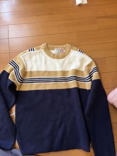 【70s-80sビンテージ】Silton アクリルニット レトロボーダー L