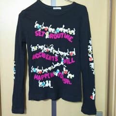 Rough  ネコチャン刺繍長シャツのサムネイル