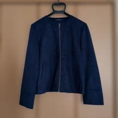 Aqua Garage ノーカラージャケット ネイビー Lのサムネイル