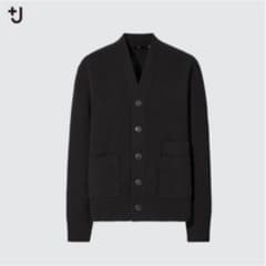 uniqlo +j プレミアムラムVネックカーディガン　ブラック　XLのサムネイル