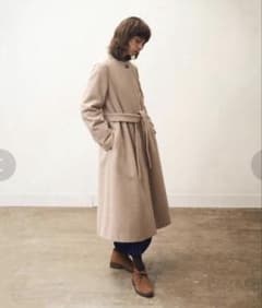 美品！Steven Alan メルトン ノーカラー ロングコート Mサイズ - メルカリ