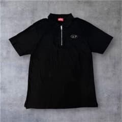 DIESEL ディーゼル ハーフジップ ポロシャツ T-VOR-OD 黒 S - メルカリ