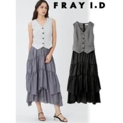 最終値下げ!! フレイアイディーFRAY I.Dベストコンビワンピースグレーのサムネイル