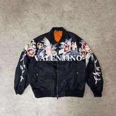 VALENTINO フラワー刺繍 ボンバージャケット MA-1 サイズ 48 - メルカリ