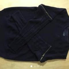 ZARA ザラ ニット ネイビー トレーナー Lのサムネイル