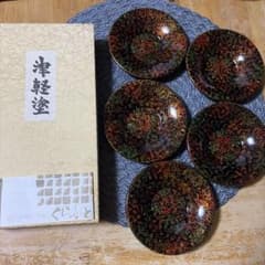 津軽塗 茶托 4.0 5枚セット 伝統工芸品 - メルカリ