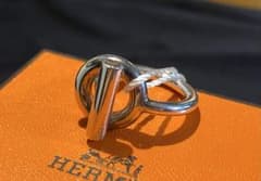 HERMES エルメス エシャペ MM シルバー リング 53 購入証明付き - メルカリ