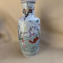 365)中国風 陶器の大花瓶 多色絵 - メルカリ