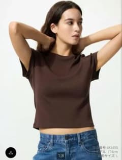 UNIQLO タグ付き新品 ミニＴ(ブラウンＭ)のサムネイル
