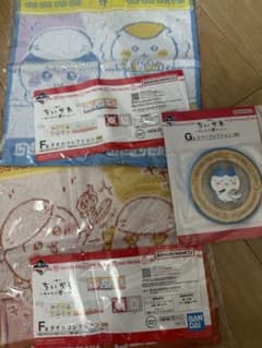 ちいかわ　1番くじ　みんなでラーメン　タオル　ラバーコレクションセットのサムネイル