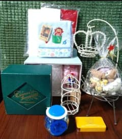 Disney Mickey cup and saucer and other antique figurines (Paddington, Ghibli)
