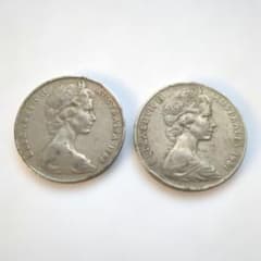 オーストラリア硬貨 1968年 1981年 旧コイン20セント2枚セット - メルカリ