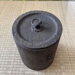 茶道具 鉄釜 筒釜 雲龍文様　雲龍釜のサムネイル