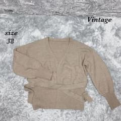 Vintage (38) カーディガン ボレロ 同布ベルト付