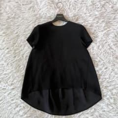 極美品✨ ヨーコチャン ハーフスリーブ バックギャザーブラウス 近年 ブラック 極美品✨ ヨーコチャン ハーフスリーブ バックギャザーブラウス 近年