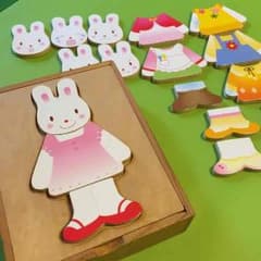 うさぎのきせかえパズルのサムネイル