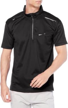 【美品】寅壱　TORAICHI ハーフジップ 半袖Tシャツ ブラックのサムネイル