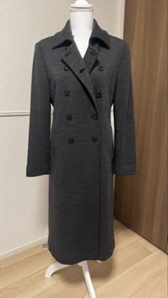 K.T. KIYOKO TAKASE グレー ウールロングコートのサムネイル