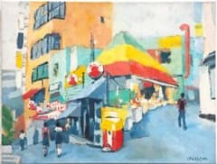 絵画 418 油絵/風景/街景/東京/渋谷/P10号 - メルカリ