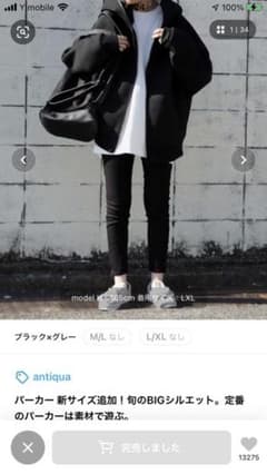アンティカ　ボンディングパーカーのサムネイル