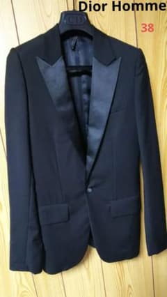 国内 正規 ディオールオム スモーキングジャケット黒 最小38 XXS 08AW 