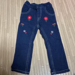 週末値下げ‼︎ムージョンジョン　デニム　パンツ　90cmのサムネイル