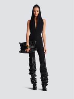 BALMAIN Hooded open back Body suit