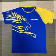 DONIC 卓球ユニフォーム ライオン ブルー×イエローのサムネイル