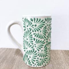 タラベラ焼き マグカップ【グリーン】 メキシコ直輸入のサムネイル