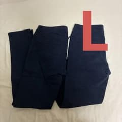 UNIQLO スキニーパンツ ネイビー レディース L 2本セットのサムネイル