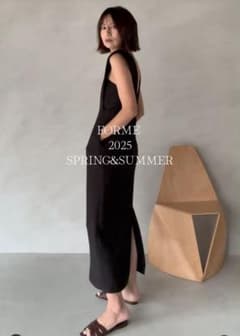 FORME 東原亜希 ショルダーパットドレス ブラウン 0サイズのサムネイル