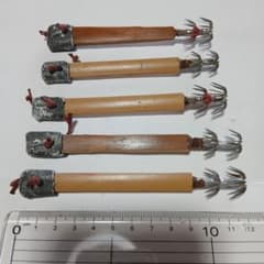 イカ釣り用 えさまきスッテ 5本セット 約15~21g 中古 昭和レトロ 手作りのサムネイル
