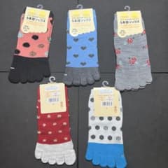 レディース 5本指ソックス 5足セット④のサムネイル