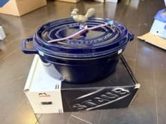 STAUB 피코 코콧 타원형 31cm 그랑블루- 치킨 노브