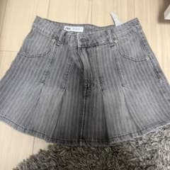 ZARA ストライプ デニム ミニスカートのサムネイル